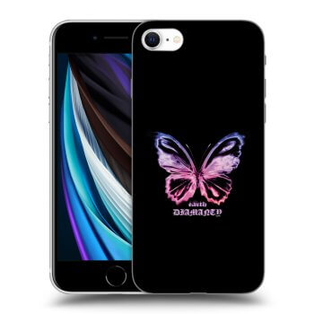 Picasee silikonový průhledný obal pro Apple iPhone SE 2022 - Diamanty Purple