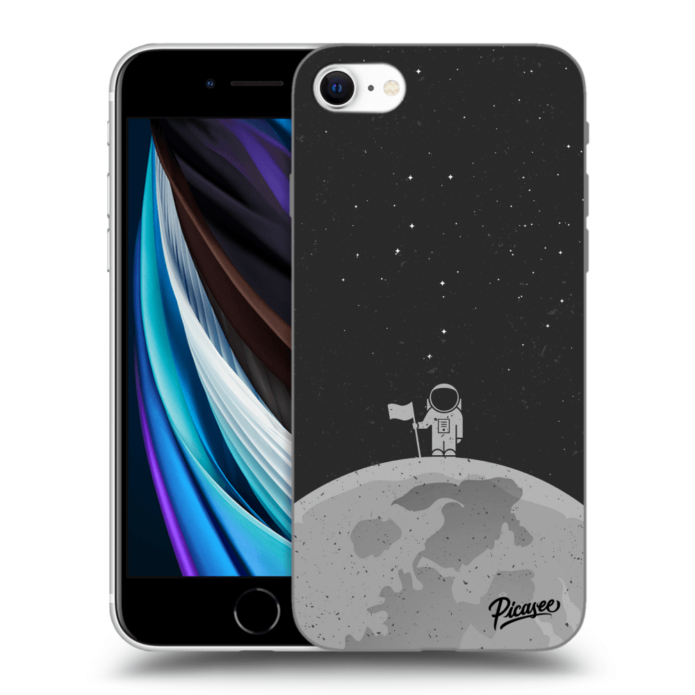 Picasee silikonový černý obal pro Apple iPhone SE 2022 - Astronaut