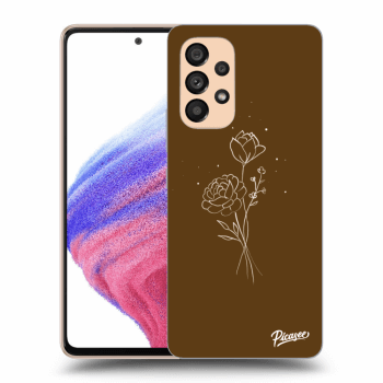 Obal pro Samsung Galaxy A53 5G - Brown flowers