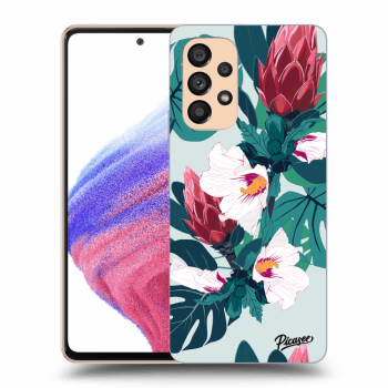 Picasee silikonový průhledný obal pro Samsung Galaxy A53 5G - Rhododendron