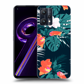 Picasee silikonový černý obal pro Realme 9 Pro 5G - Monstera Color