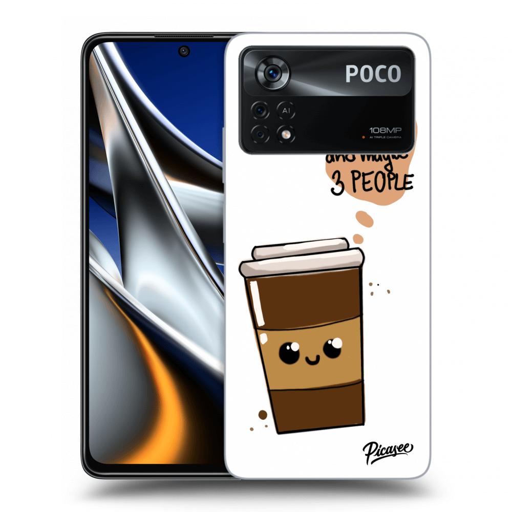 Picasee silikonový černý obal pro Xiaomi Poco X4 Pro 5G - Cute coffee
