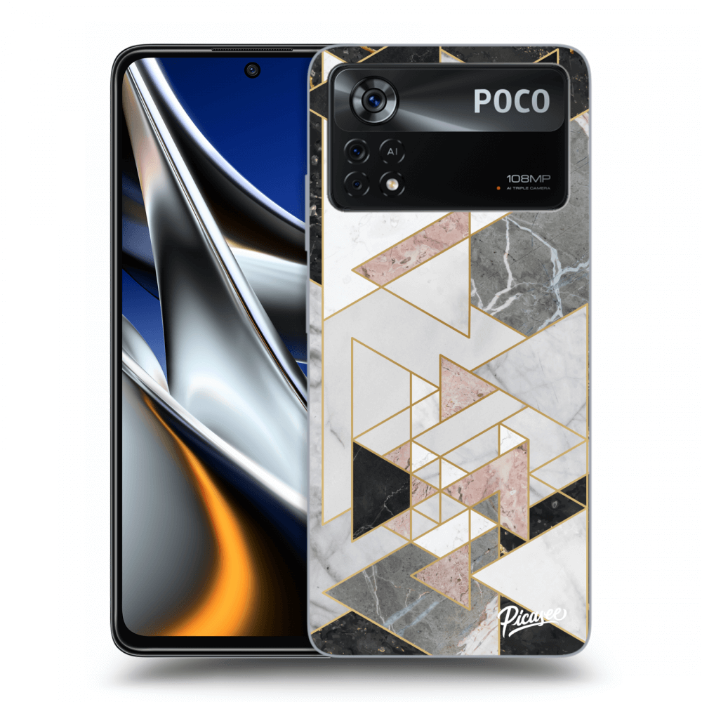 Picasee silikonový černý obal pro Xiaomi Poco X4 Pro 5G - Light geometry