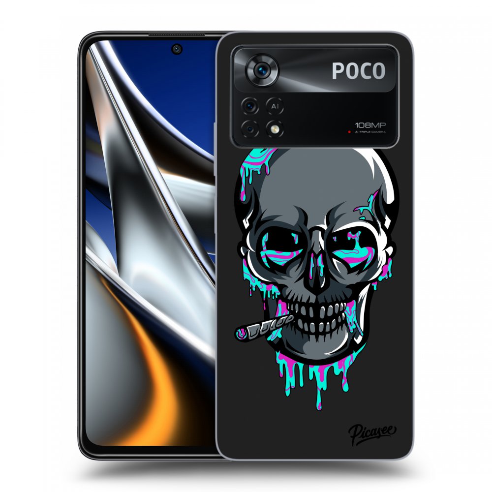 Silikonový černý Obal Pro Xiaomi Poco X4 Pro 5G - EARTH - Lebka 3.0