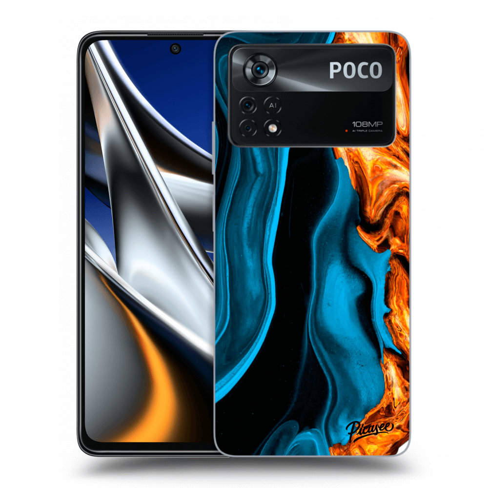 Silikonový černý Obal Pro Xiaomi Poco X4 Pro 5G - Gold Blue