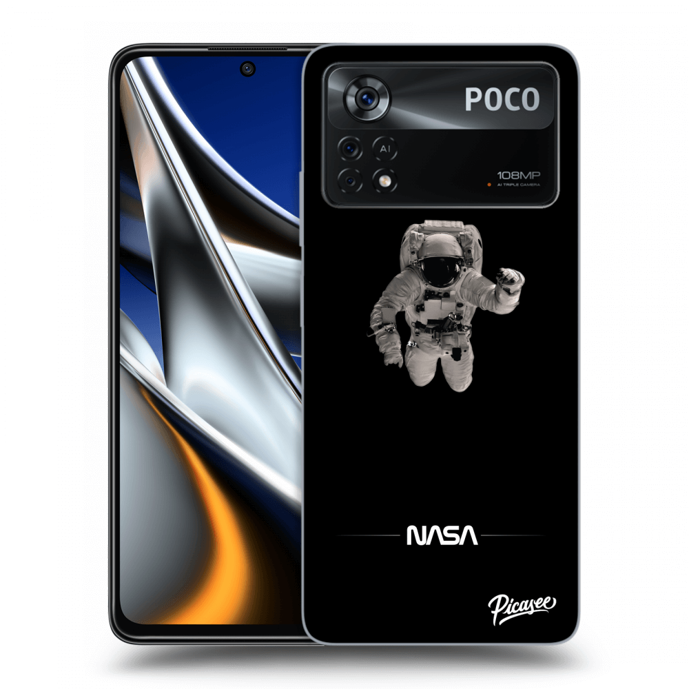 Picasee silikonový průhledný obal pro Xiaomi Poco X4 Pro 5G - Astronaut Minimal