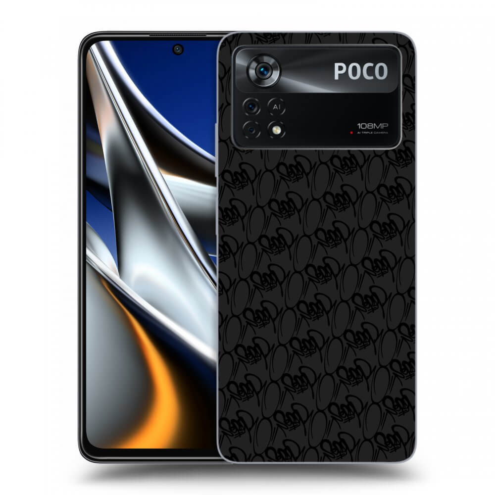 Picasee silikonový černý obal pro Xiaomi Poco X4 Pro 5G - Separ - Black On Black 2