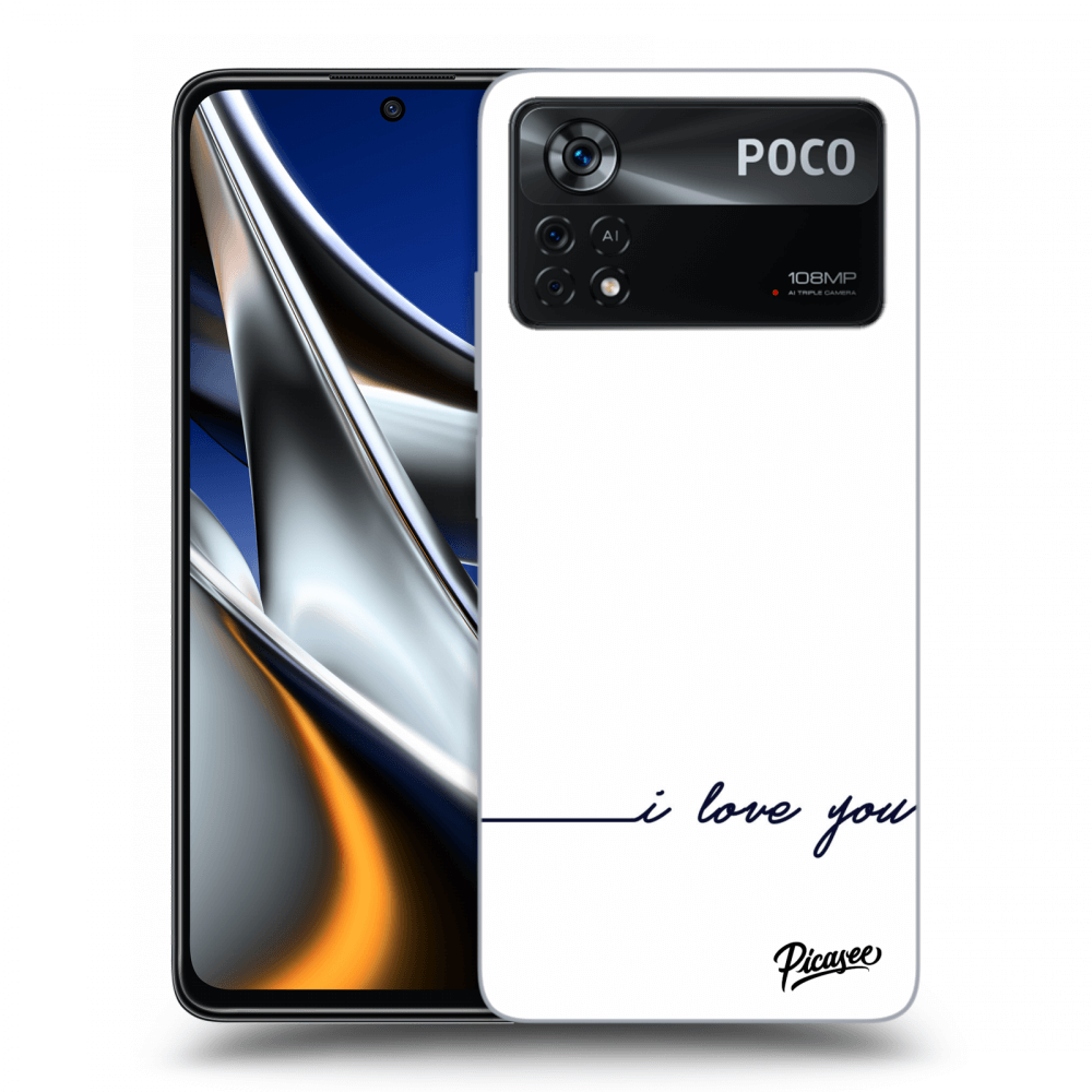 Picasee silikonový průhledný obal pro Xiaomi Poco X4 Pro 5G - I love you