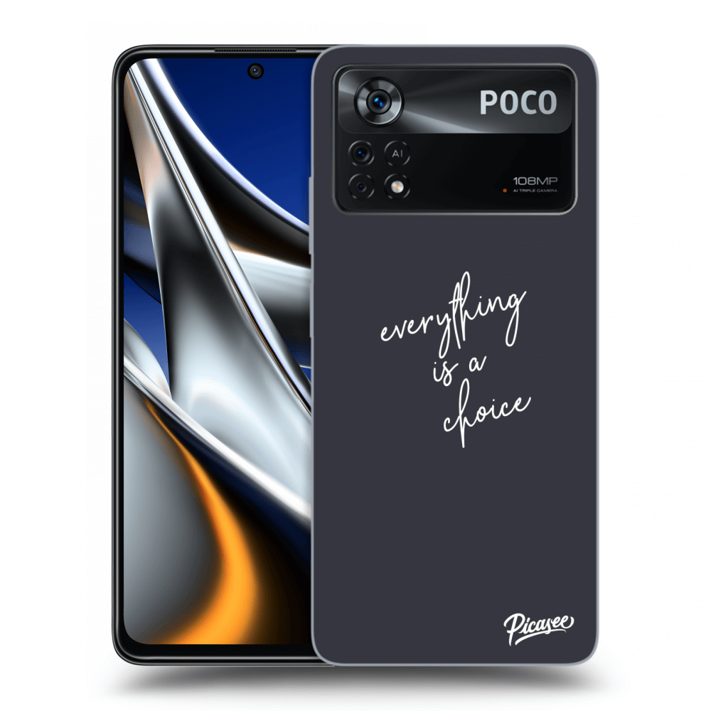 Picasee silikonový černý obal pro Xiaomi Poco X4 Pro 5G - Everything is a choice