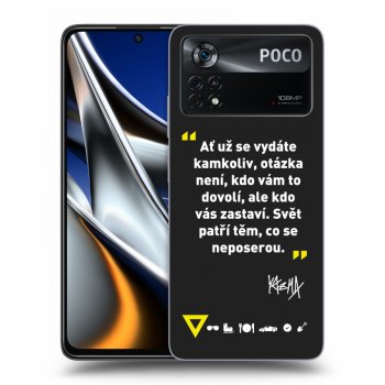 Picasee silikonový černý obal pro Xiaomi Poco X4 Pro 5G - Kazma - SVĚT PATŘÍ TĚM, CO SE NEPOSEROU