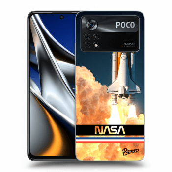 Picasee silikonový průhledný obal pro Xiaomi Poco X4 Pro 5G - Space Shuttle