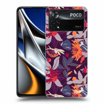 Obal pro Xiaomi Poco X4 Pro 5G - Purple Leaf
