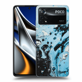 Picasee silikonový černý obal pro Xiaomi Poco X4 Pro 5G - Organic blue