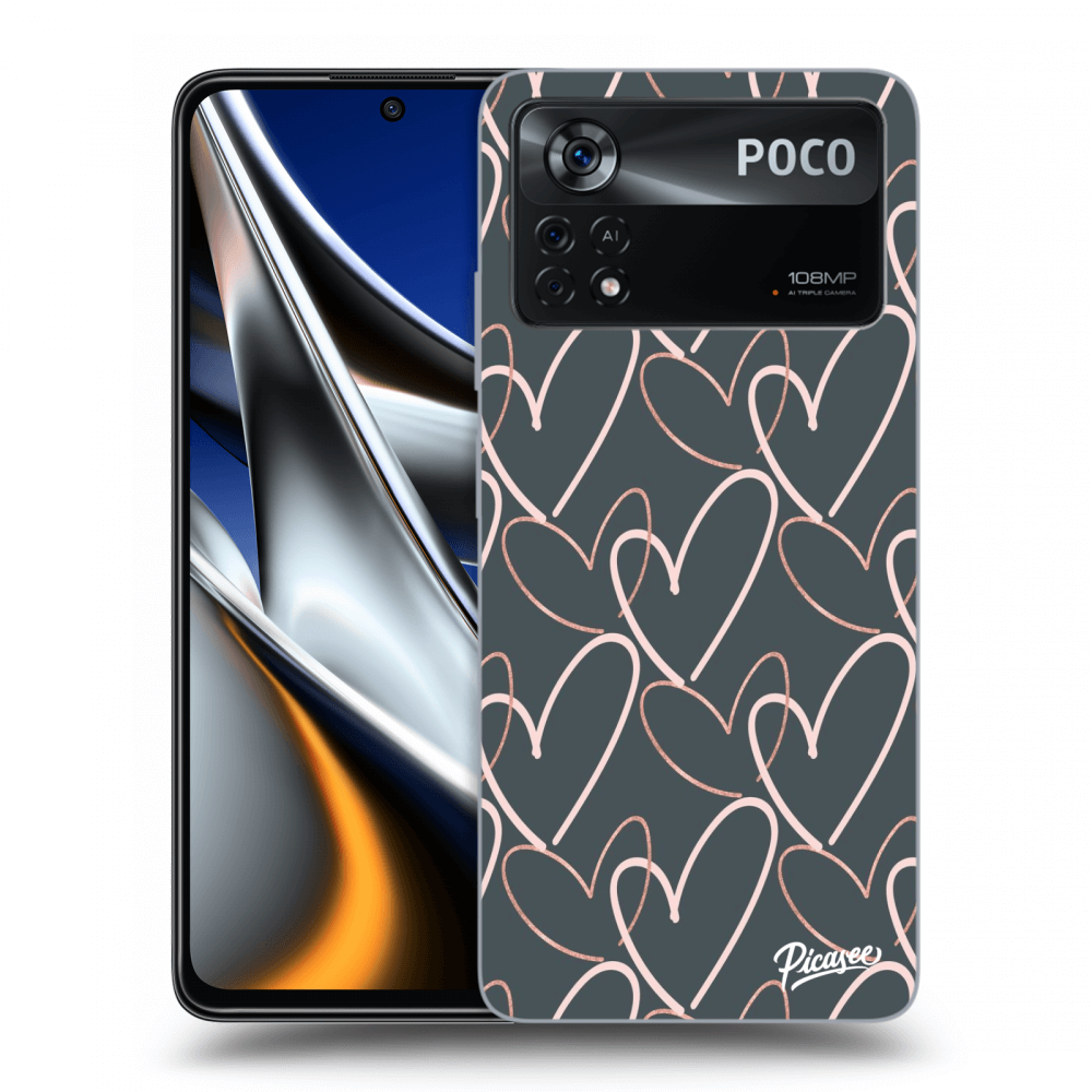 Picasee silikonový černý obal pro Xiaomi Poco X4 Pro 5G - Lots of love