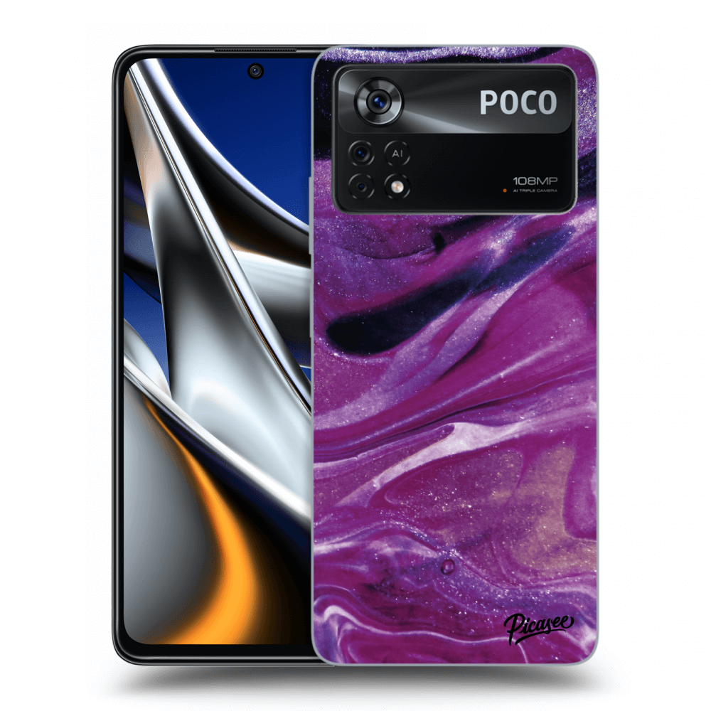 Picasee ULTIMATE CASE pro Xiaomi Poco X4 Pro 5G - Purple glitter