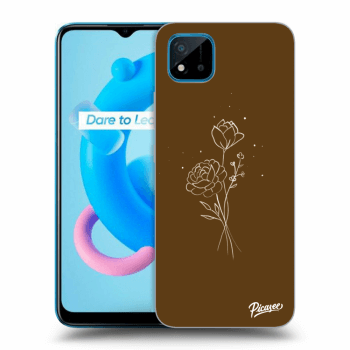 Obal pro Realme C11 (2021) - Brown flowers