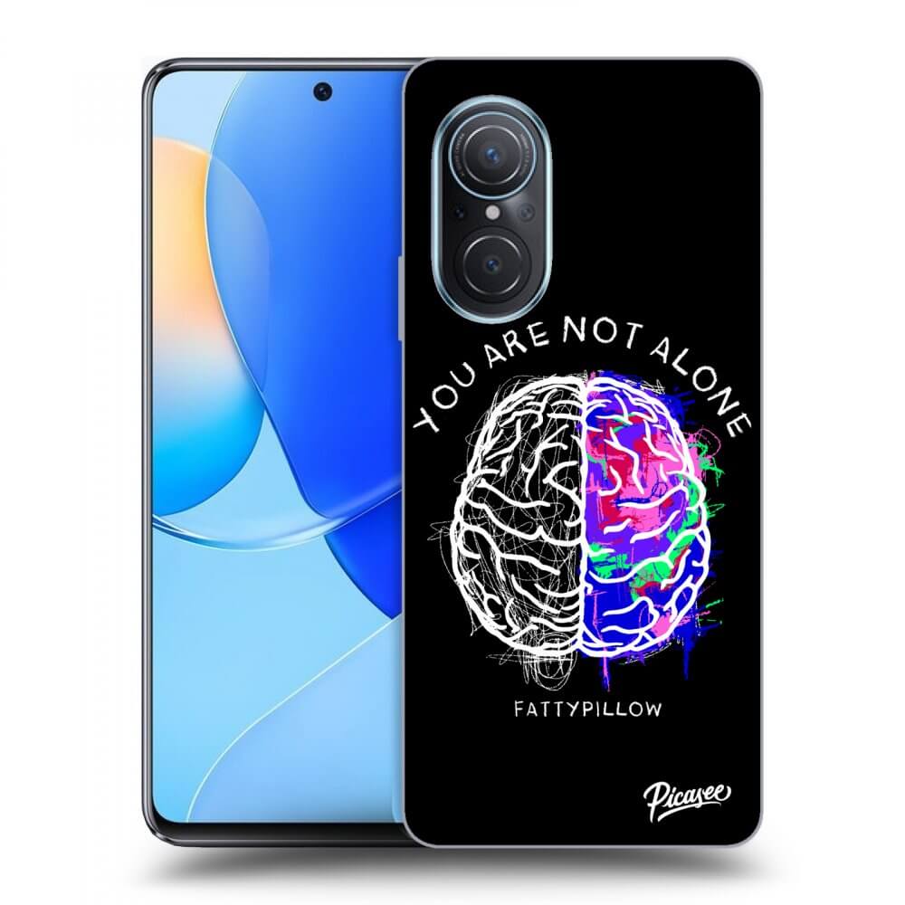 Picasee silikonový průhledný obal pro Huawei Nova 9 SE - Brain - White