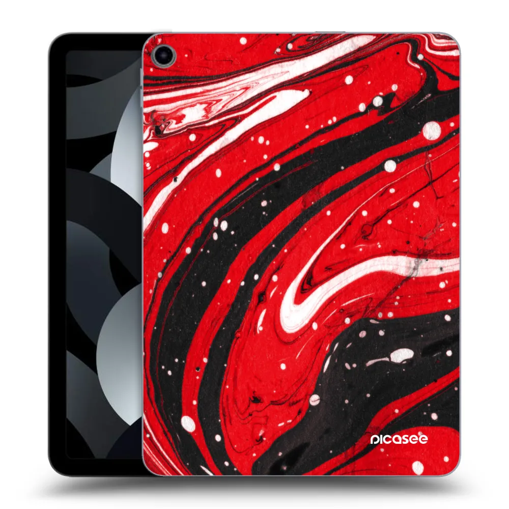 Picasee silikonový průhledný obal pro Apple iPad Air 5 10.9" 2022 - Red black