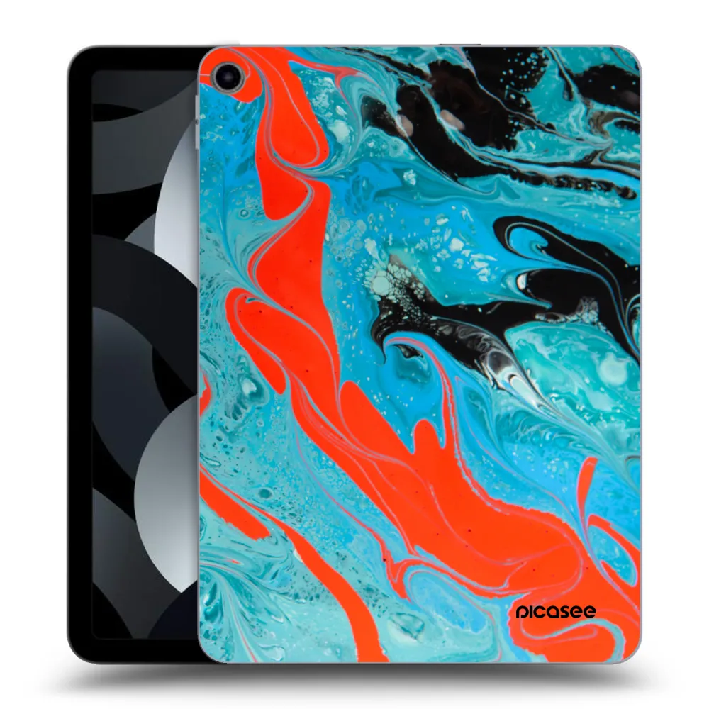 Picasee silikonový průhledný obal pro Apple iPad Air 5 10.9" 2022 - Blue Magma