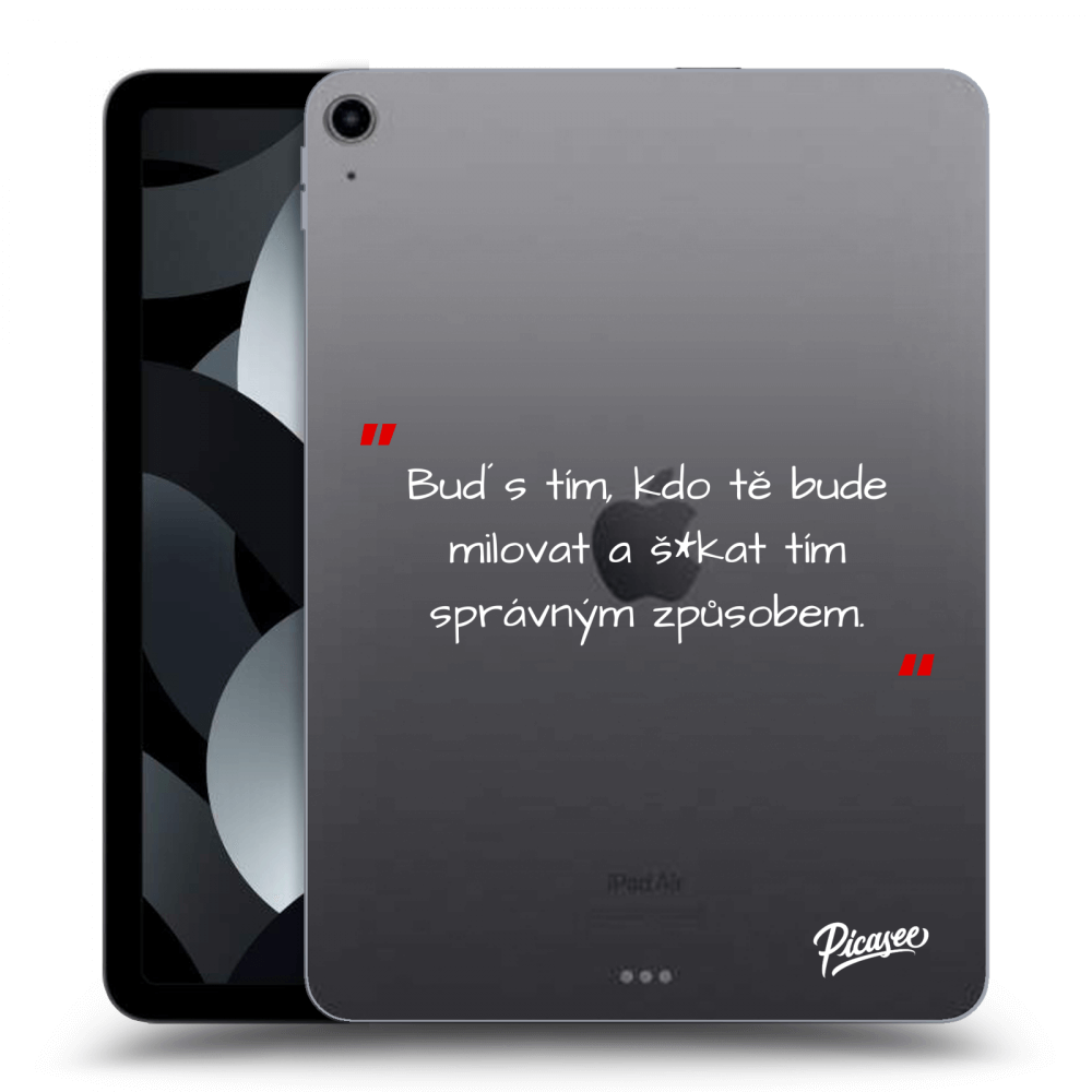 Picasee silikonový průhledný obal pro Apple iPad Air 5 10.9" 2022 - Správná láska Bílá