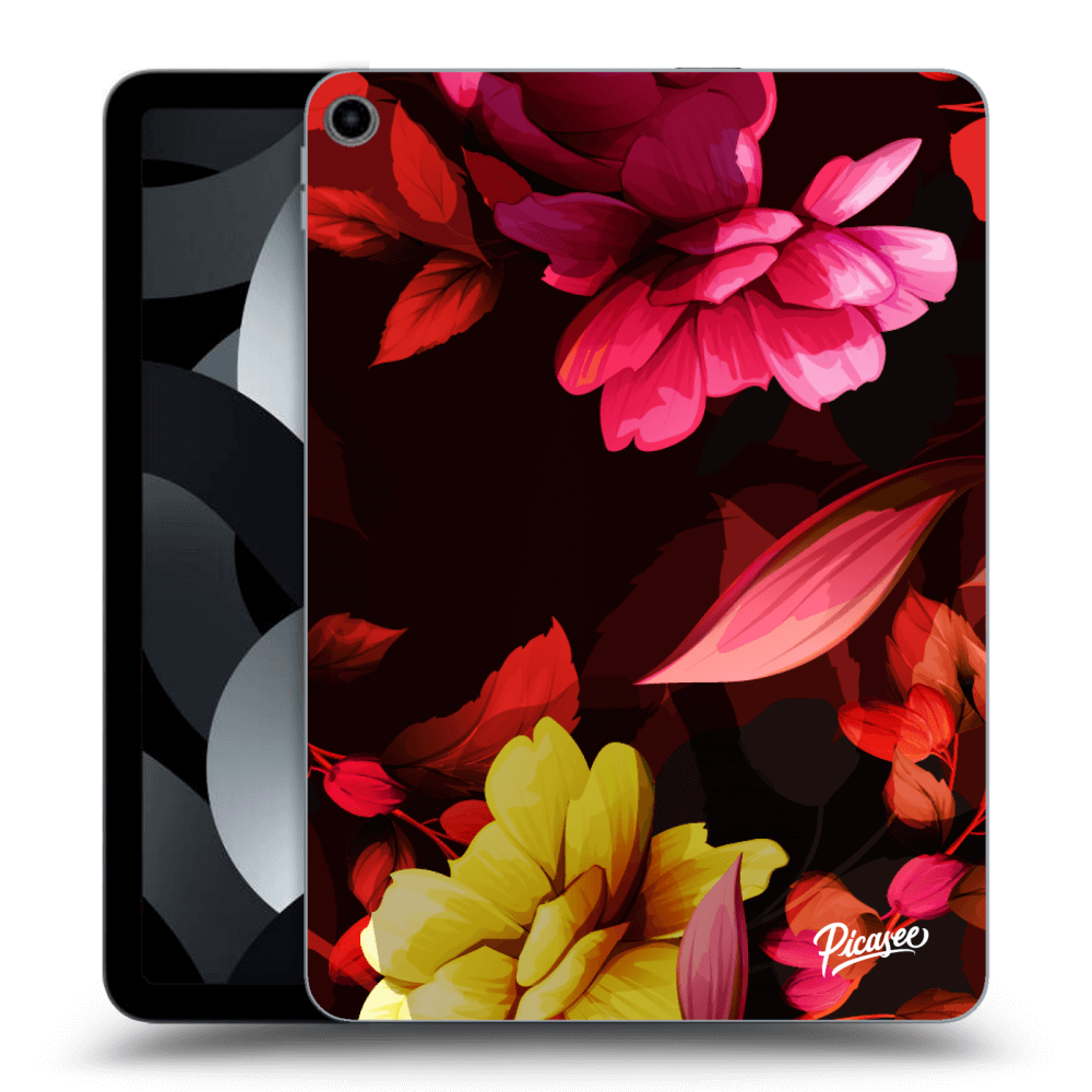 Picasee silikonový černý obal pro Apple iPad Air 5 10.9" 2022 - Dark Peonny