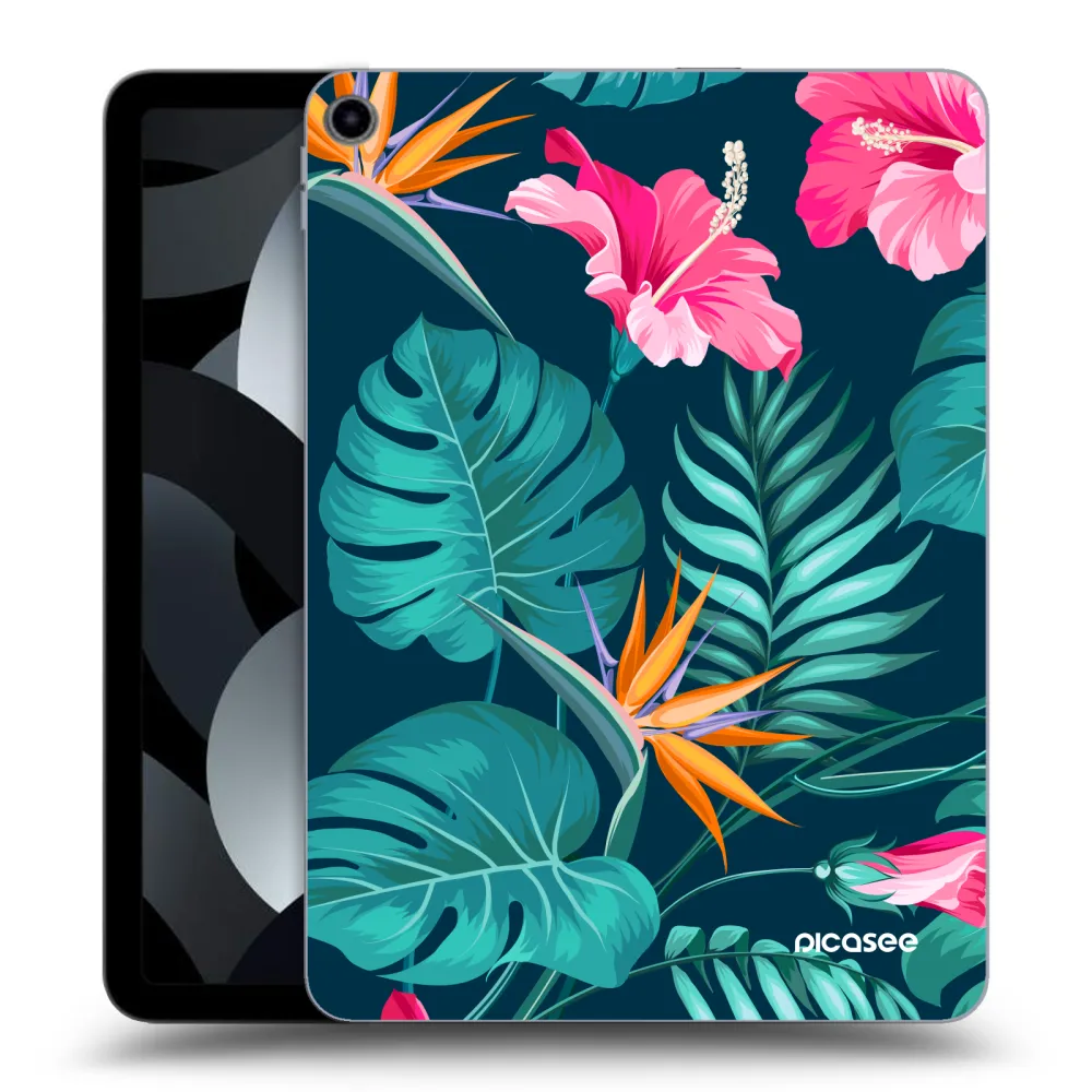 Picasee silikonový průhledný obal pro Apple iPad Air 5 10.9" 2022 - Pink Monstera
