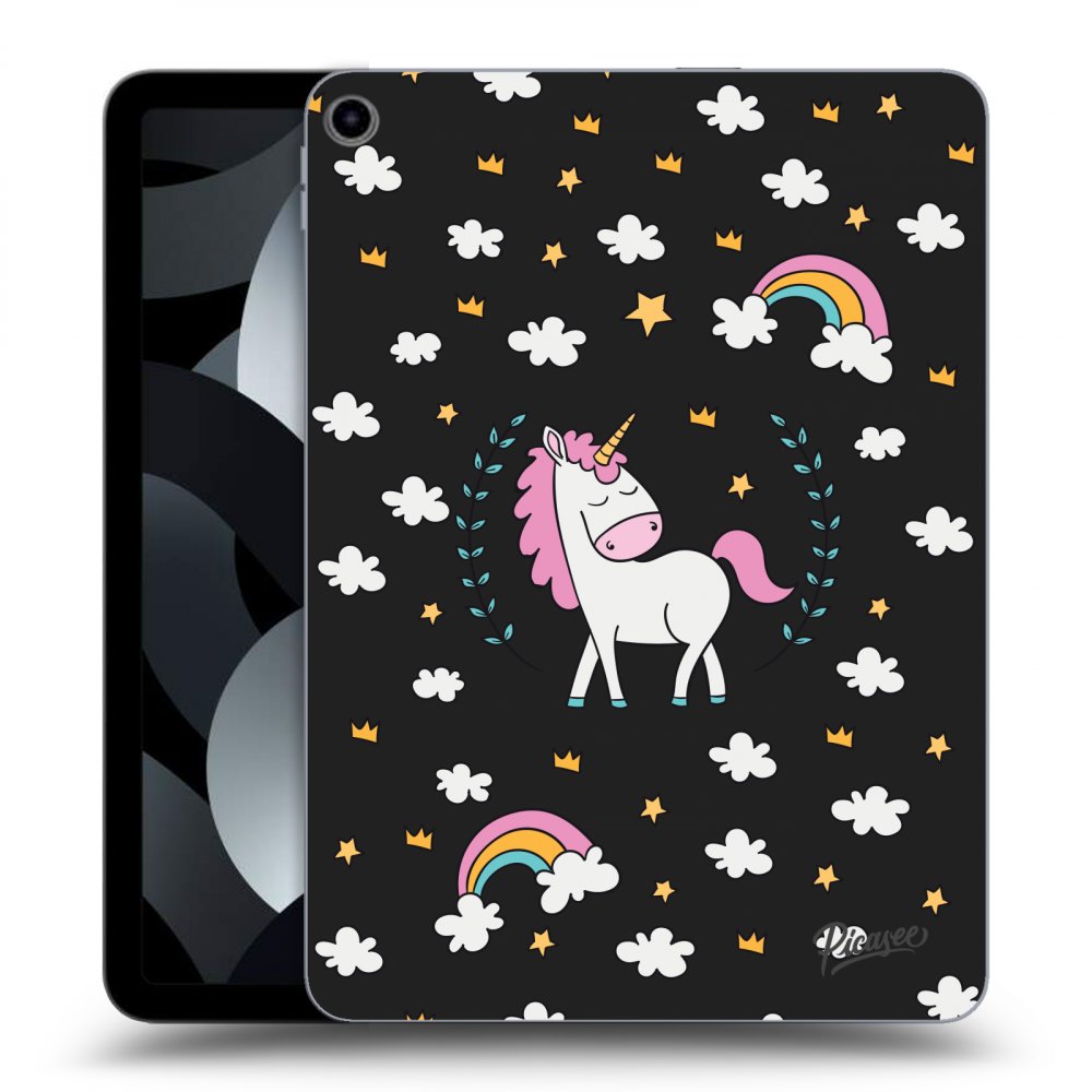 Picasee silikonový černý obal pro Apple iPad Air 5 10.9" 2022 - Unicorn star heaven