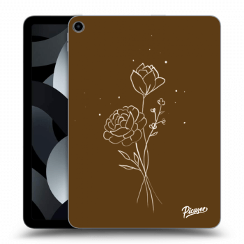 Picasee silikonový průhledný obal pro Apple iPad Air 5 10.9" 2022 - Brown flowers