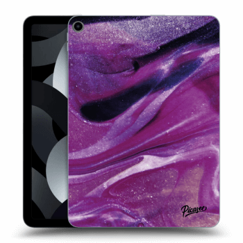 Picasee silikonový průhledný obal pro Apple iPad Air 5 10.9" 2022 - Purple glitter