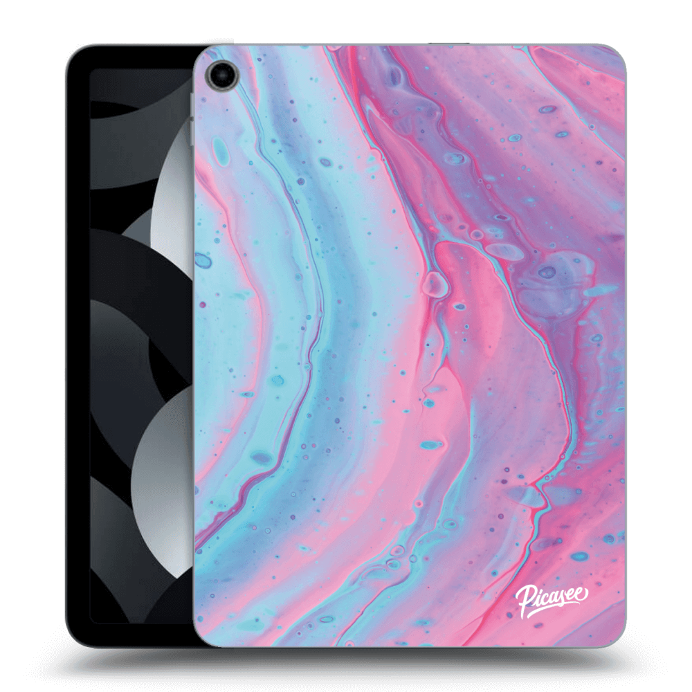 Picasee silikonový průhledný obal pro Apple iPad Air 5 10.9" 2022 - Pink liquid