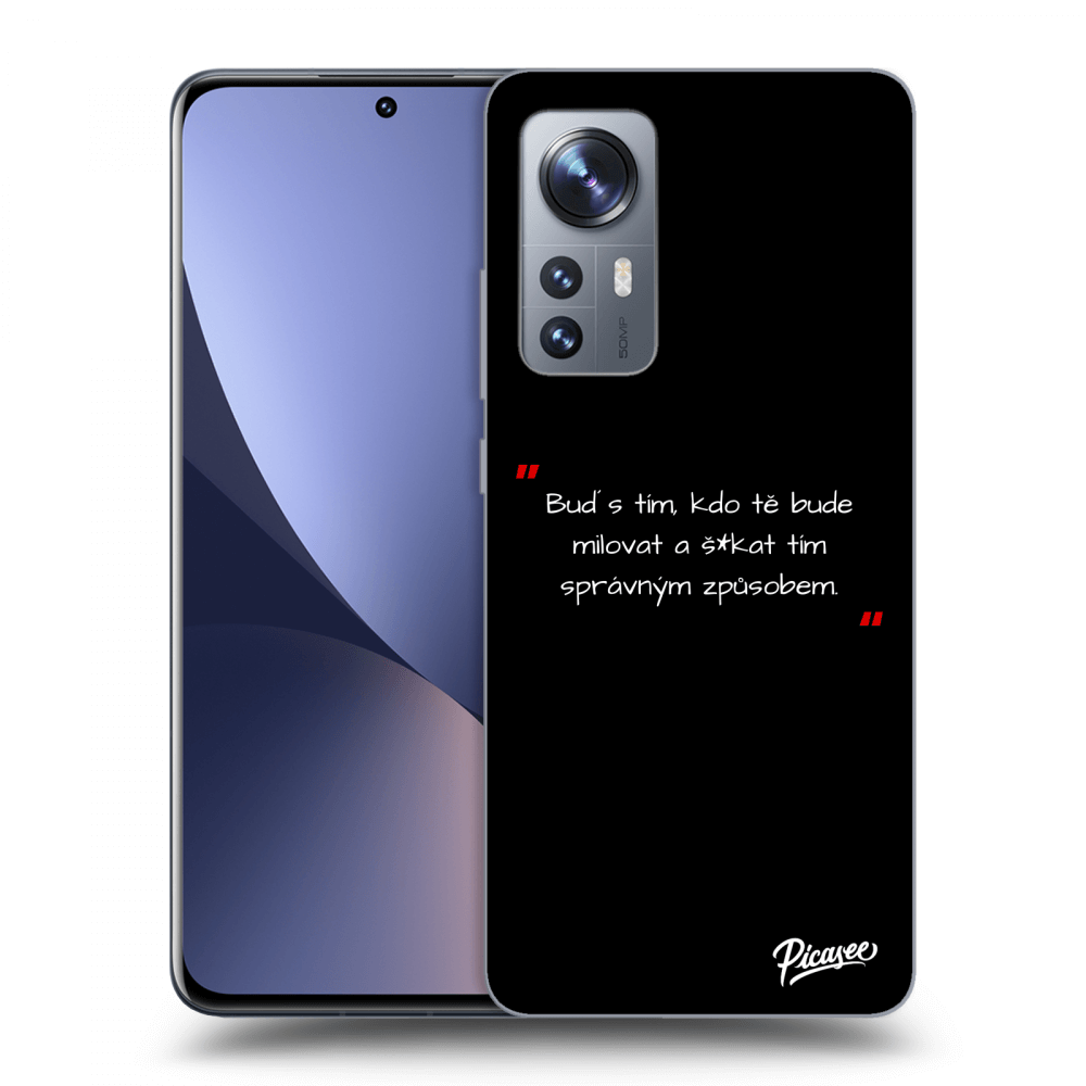 Picasee silikonový černý obal pro Xiaomi 12 - Správná láska Bílá