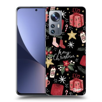 Picasee silikonový černý obal pro Xiaomi 12 - Christmas