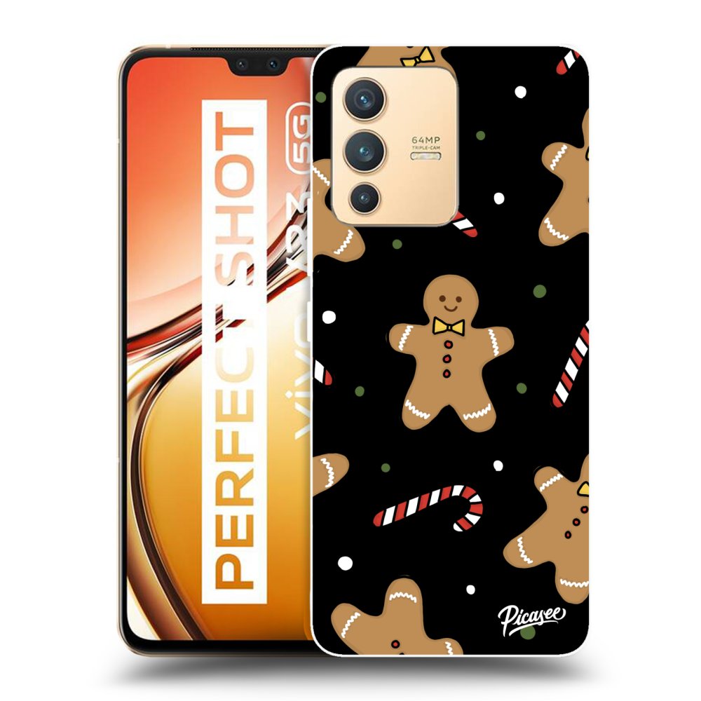 Picasee silikonový černý obal pro Vivo V23 5G - Gingerbread