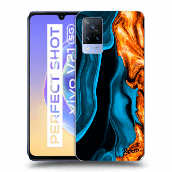 Picasee ULTIMATE CASE pro Vivo V21 5G - Gold blue