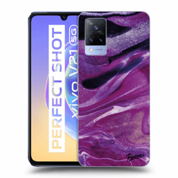 Obal pro Vivo V21 5G - Purple glitter