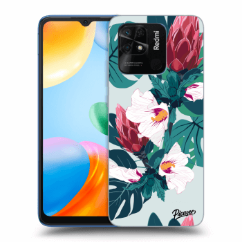 Picasee silikonový průhledný obal pro Xiaomi Redmi 10C - Rhododendron