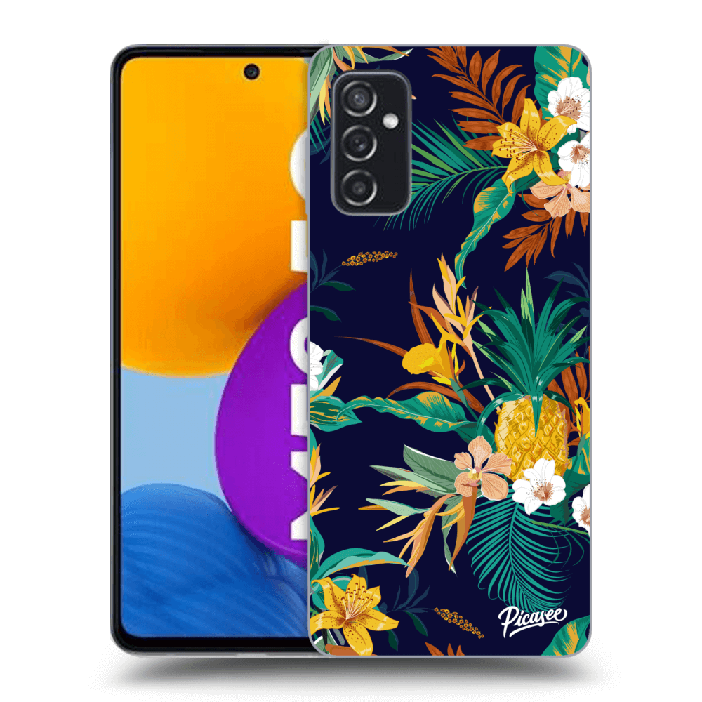 Picasee silikonový průhledný obal pro Samsung Galaxy M52 5G - Pineapple Color