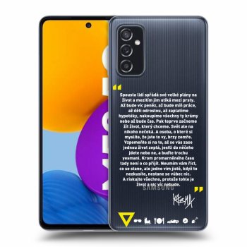 Picasee silikonový průhledný obal pro Samsung Galaxy M52 5G - Kazma - BUĎTE TROCHU YESMANI