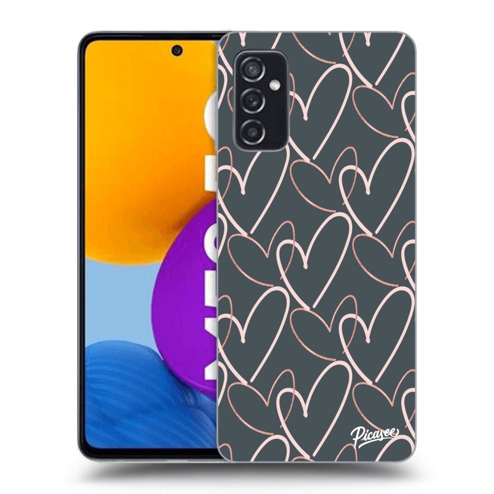 Picasee silikonový černý obal pro Samsung Galaxy M52 5G - Lots of love