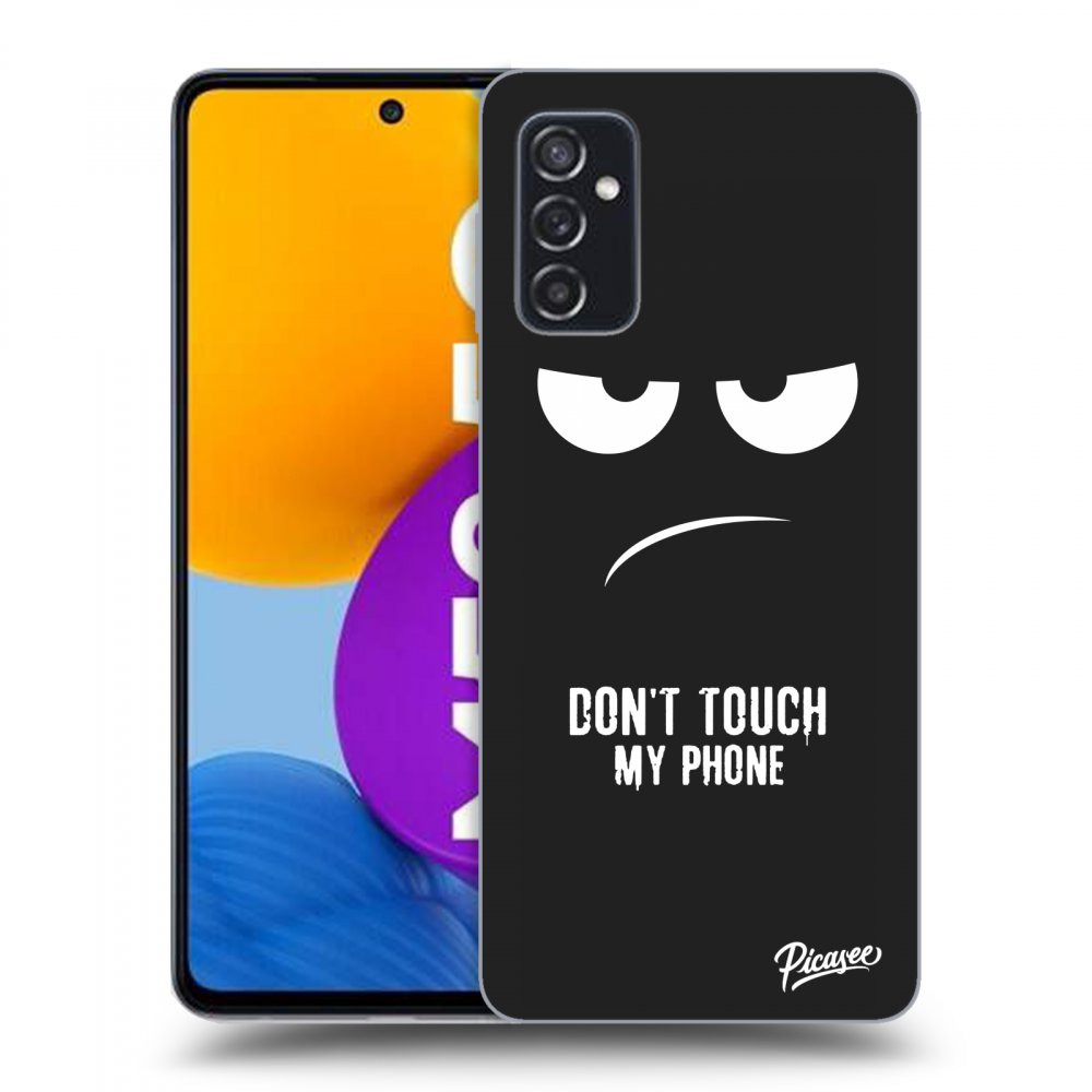 Picasee silikonový černý obal pro Samsung Galaxy M52 5G - Don't Touch My Phone