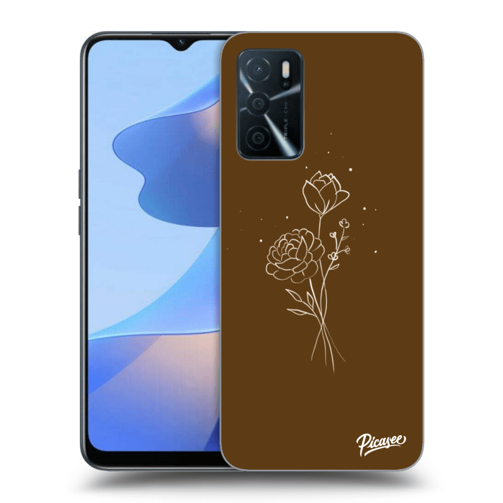 Picasee ULTIMATE CASE pro OPPO A16 - Brown flowers