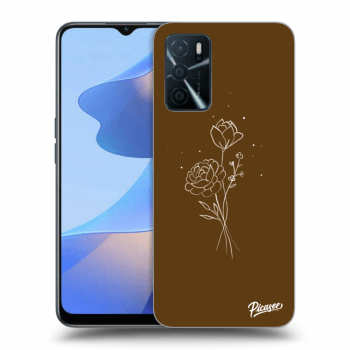 Obal pro OPPO A16 - Brown flowers