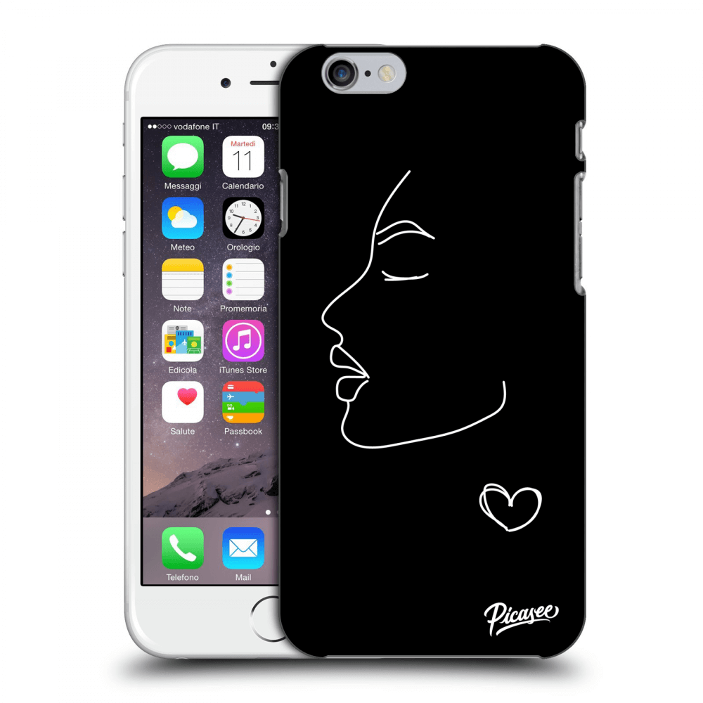 Picasee silikonový černý obal pro Apple iPhone 6/6S - Couple girl White