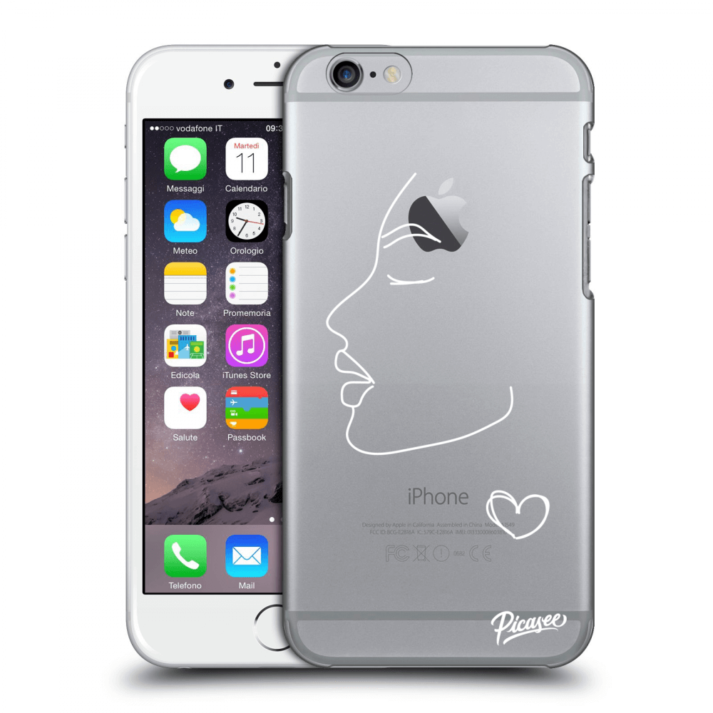 Picasee silikonový průhledný obal pro Apple iPhone 6/6S - Couple girl White
