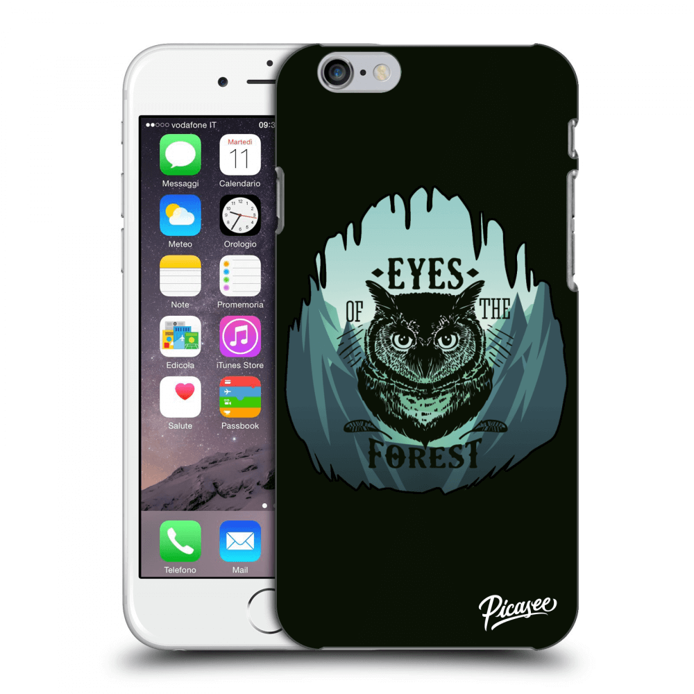 Picasee silikonový průhledný obal pro Apple iPhone 6/6S - Forest owl