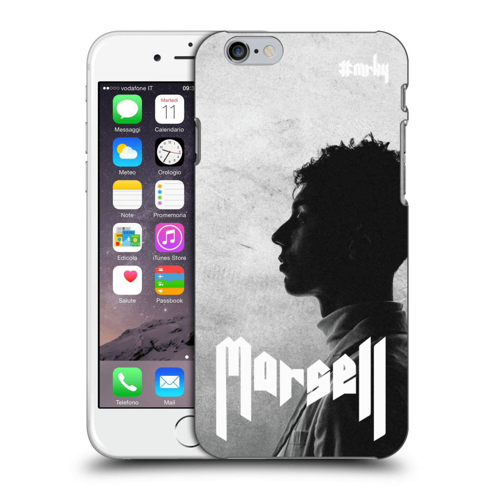 Picasee silikonový černý obal pro Apple iPhone 6/6S - Marsell white