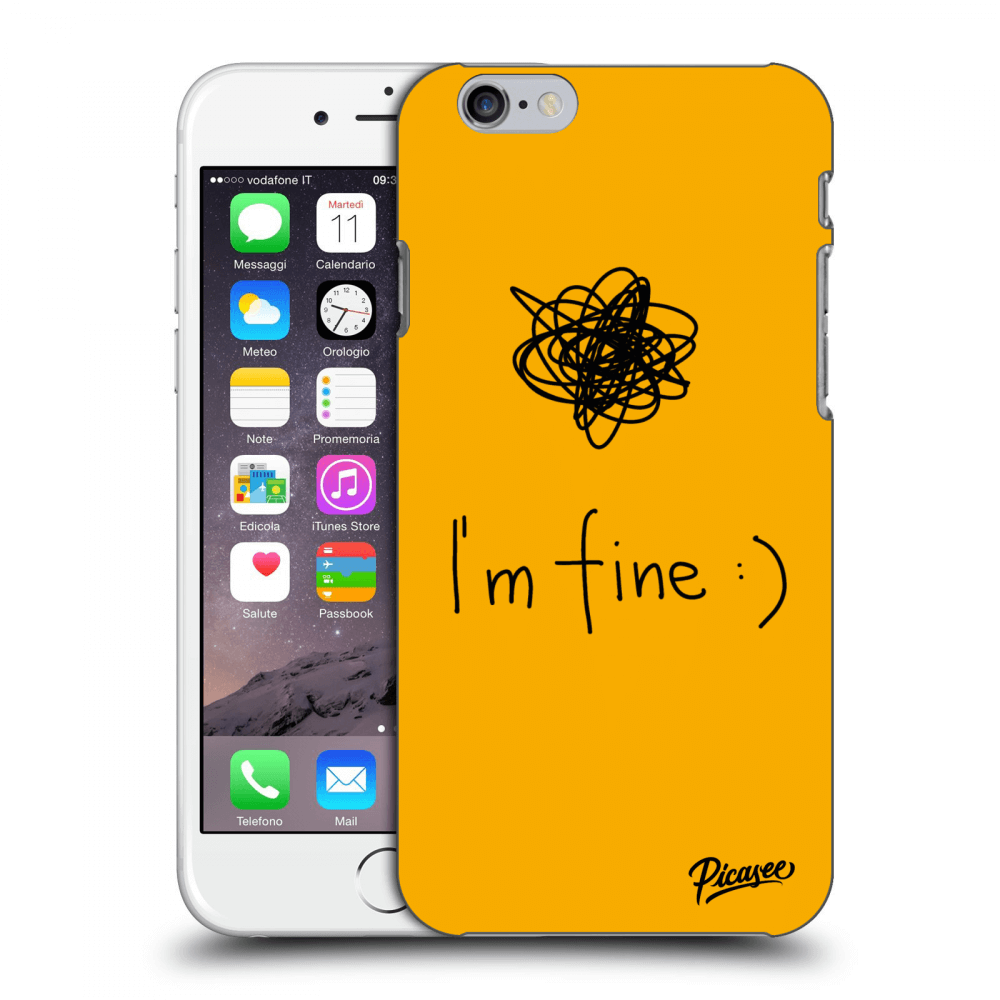 Picasee silikonový mléčný obal pro Apple iPhone 6/6S - I am fine