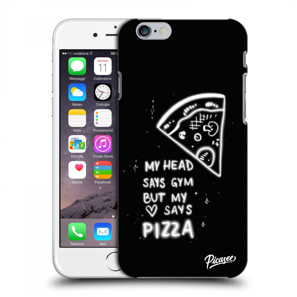 Picasee silikonový průhledný obal pro Apple iPhone 6/6S - Pizza