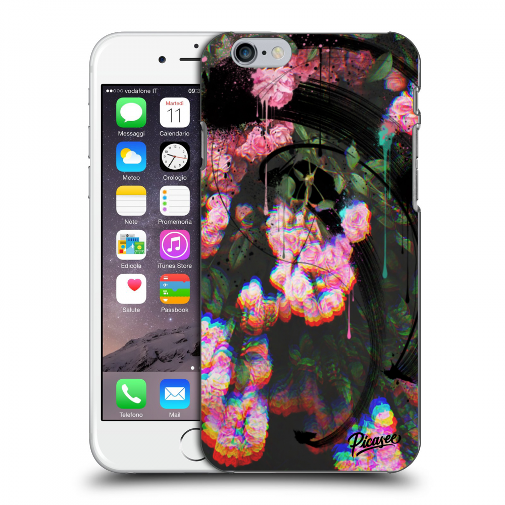 Picasee silikonový mléčný obal pro Apple iPhone 6/6S - Rosebush black