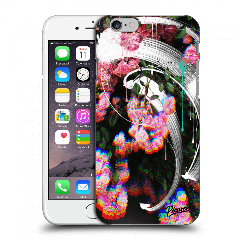 Picasee silikonový průhledný obal pro Apple iPhone 6/6S - Rosebush white